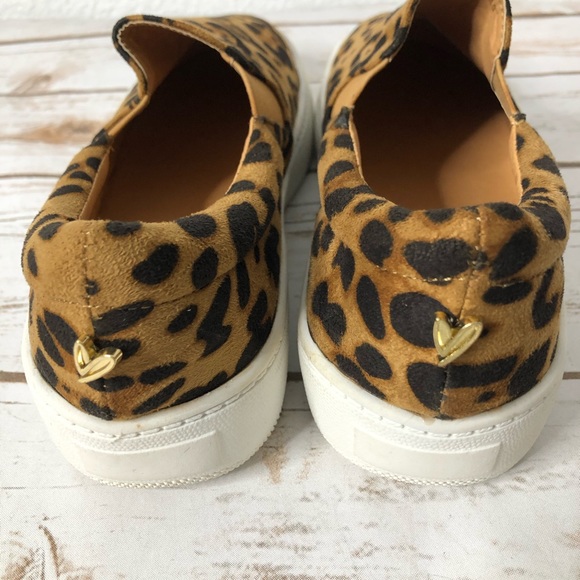 Lulus  Leopard Suede Slip On Flat Form Sneakers - Picture 3 of 5